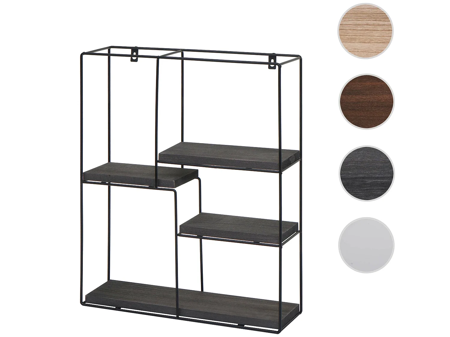 Wandplank MCW-K76,  donkergrijs