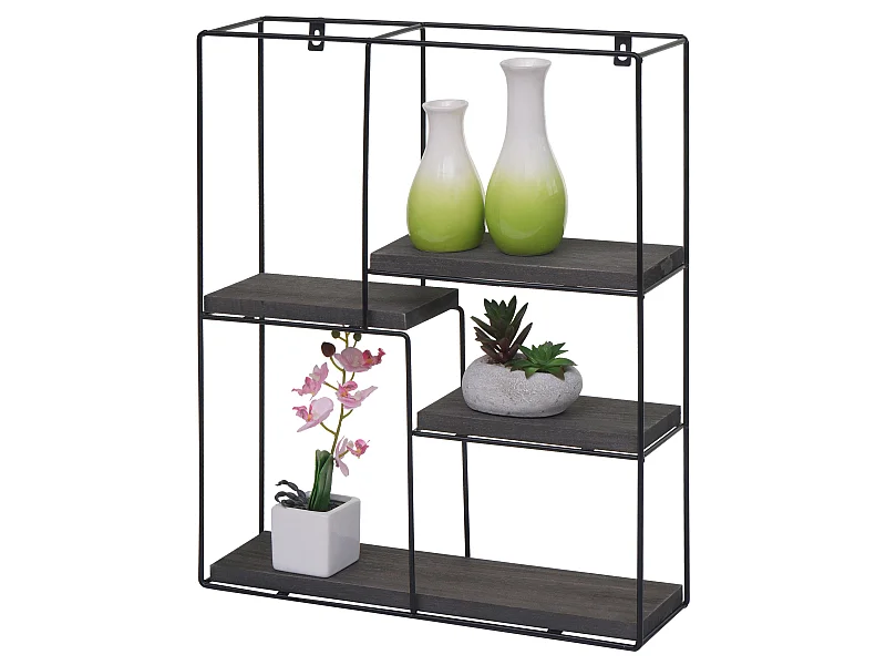 Étagère murale MCW-K76,  gris foncé