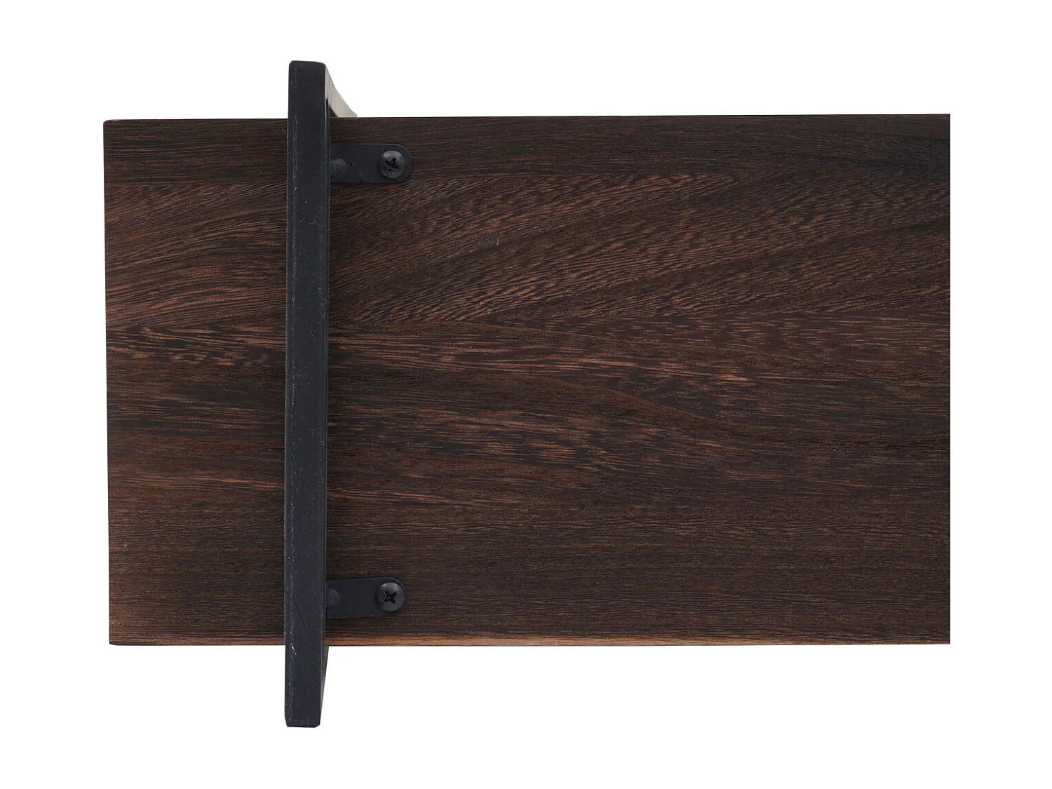 Étagère murale MCW-K78,  brun foncé, métal noir