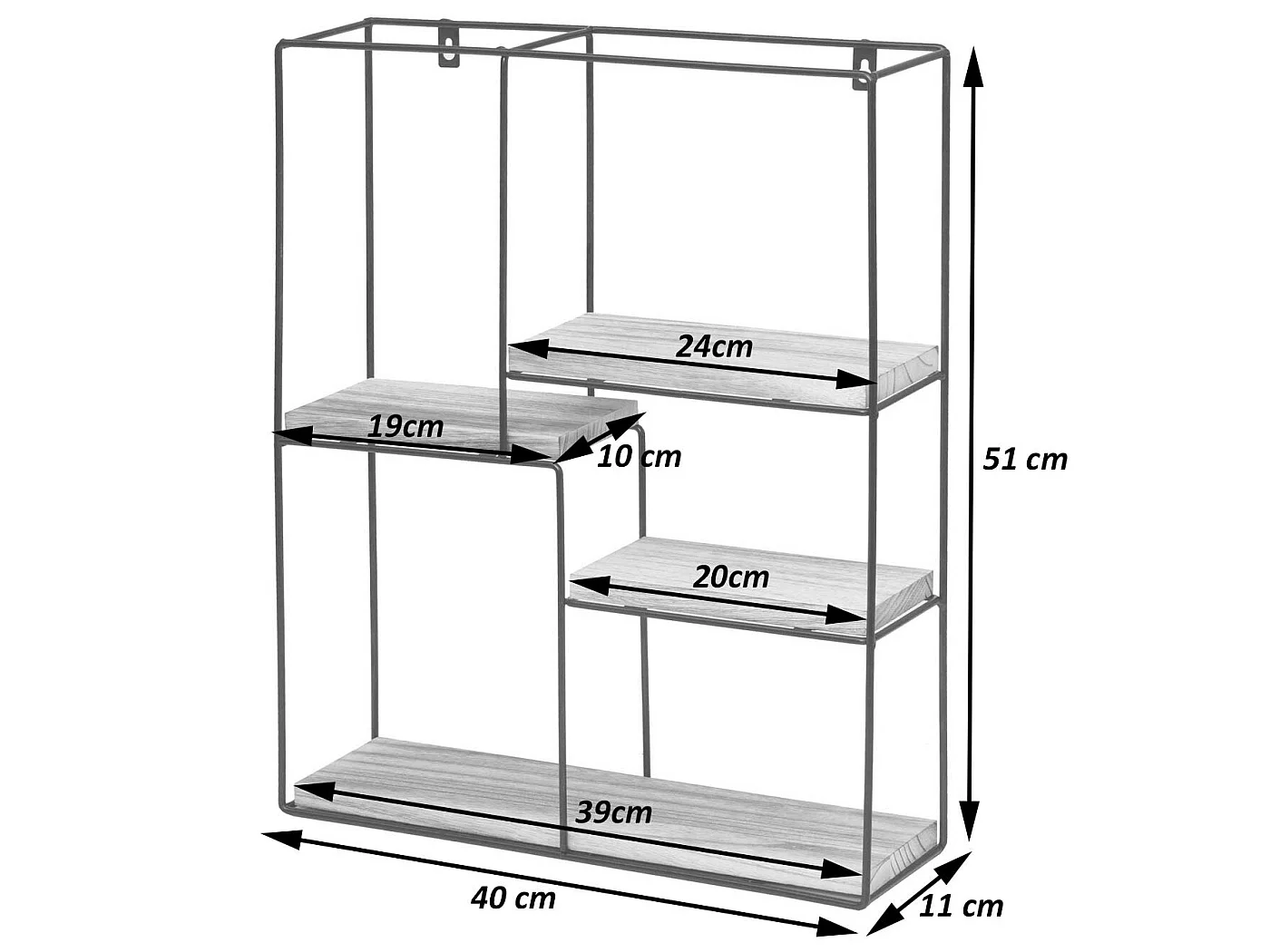 Estante de pared MCW-K76,  blanco