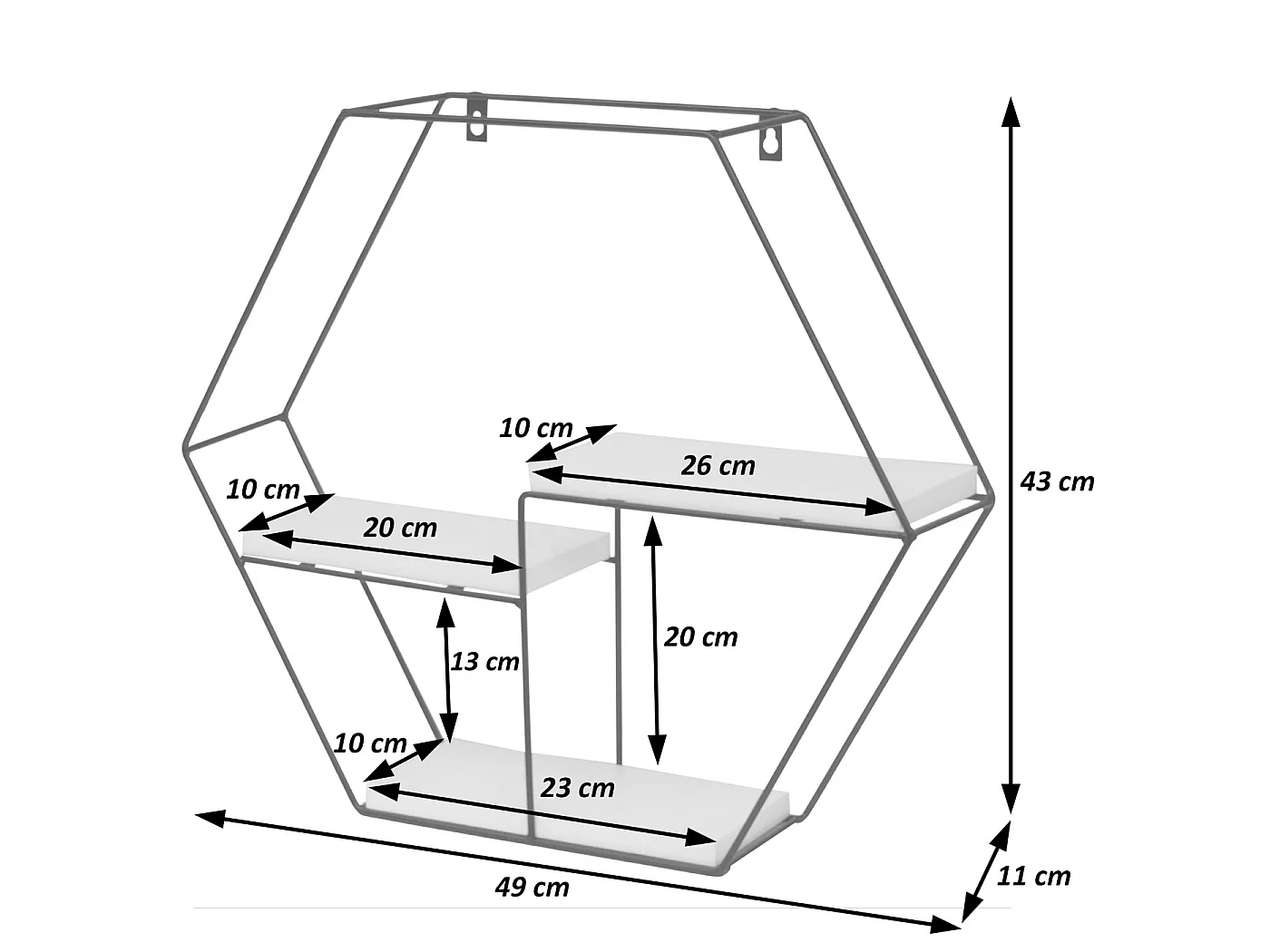 Półka ścienna MCW-K76,  natura