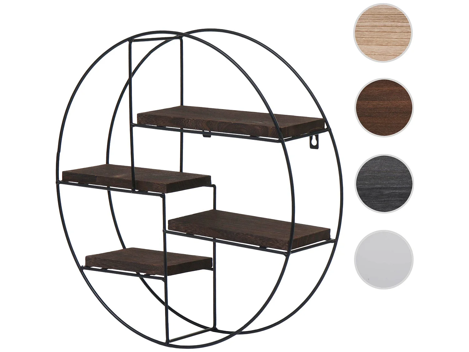 Estante de pared MCW-K76,  marrón oscuro