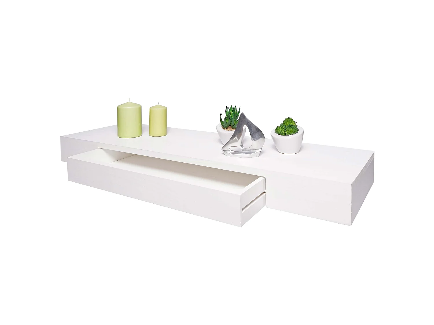 Wandregal MCW-H37 Schublade, Weiß