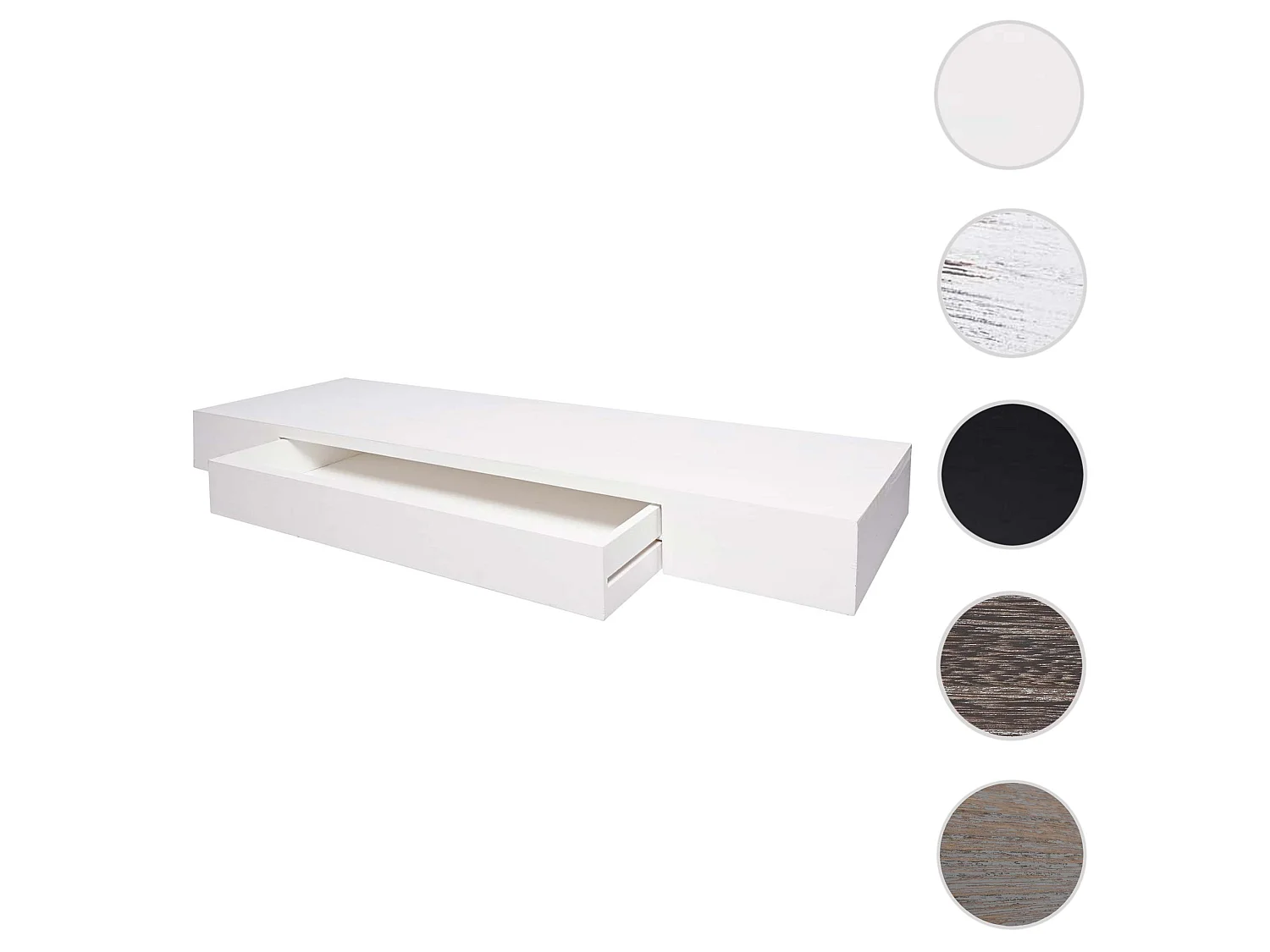 Wandregal MCW-H37 Schublade, Weiß