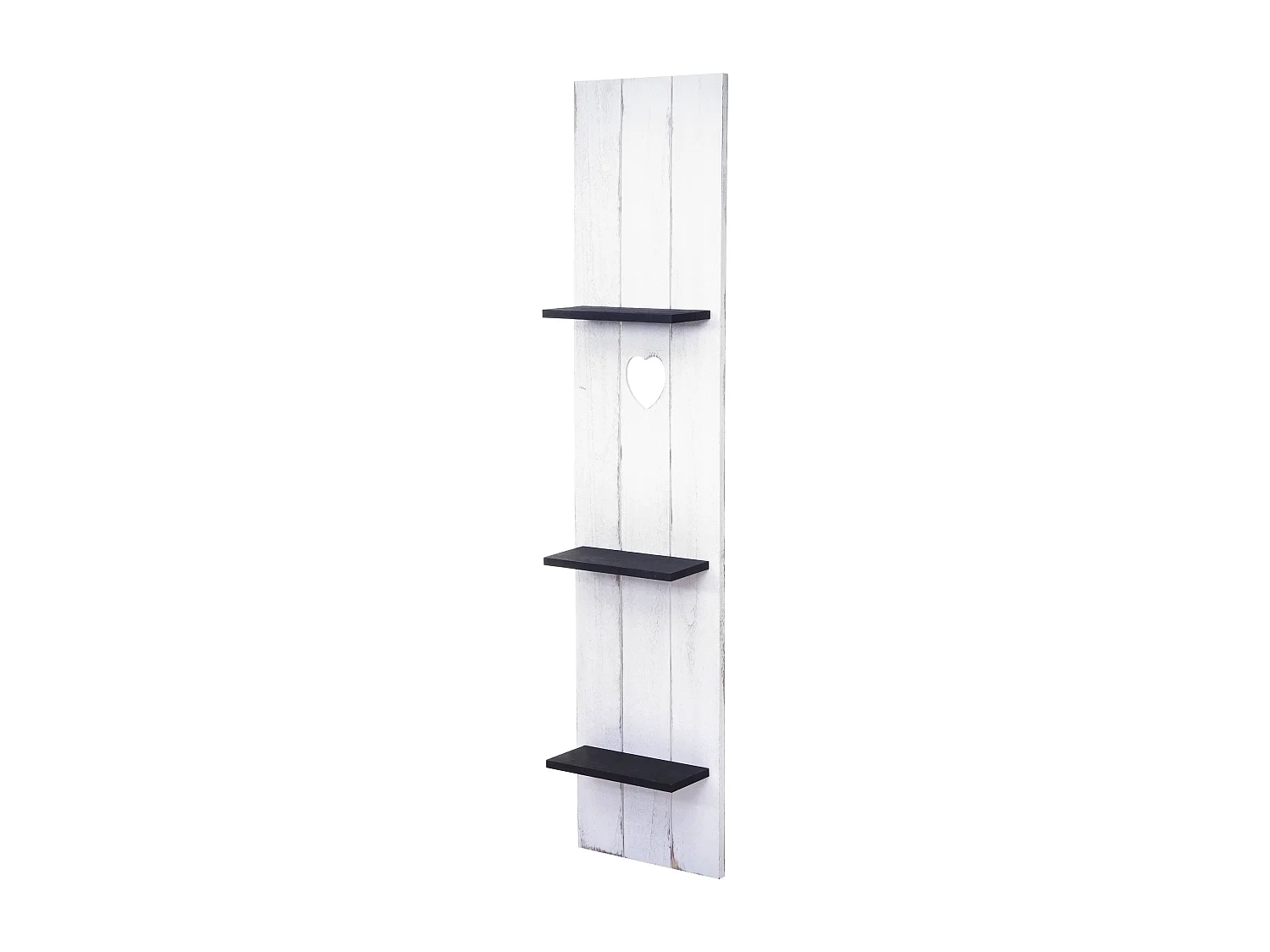 Étagère murale MCW-C92,  blanc, gris foncé, shabby