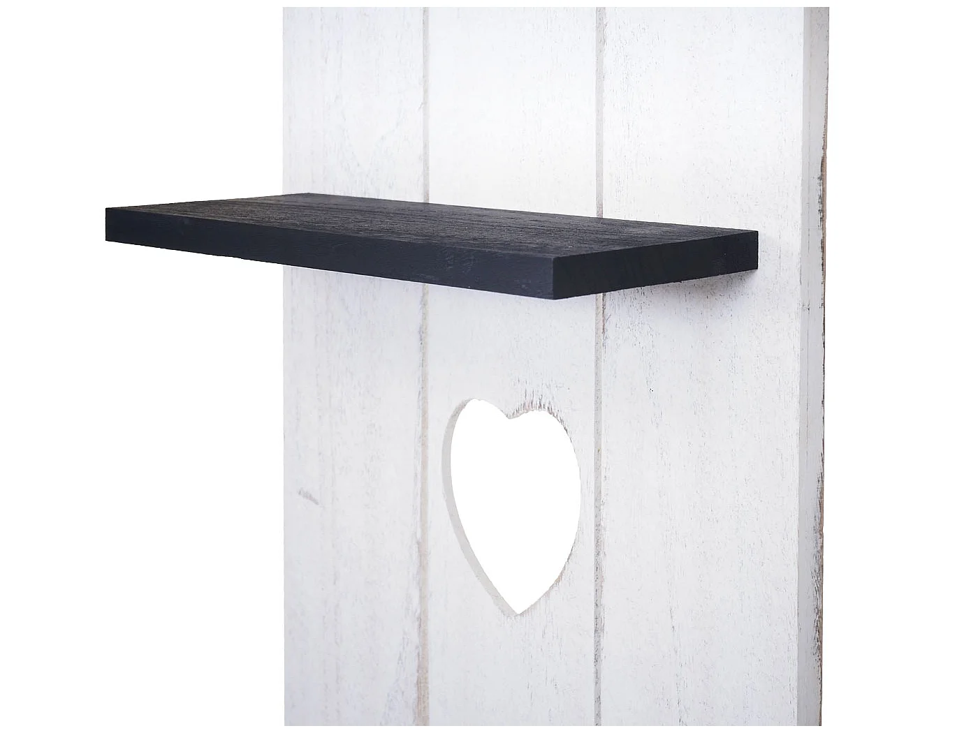 Étagère murale MCW-C92,  blanc, gris foncé, shabby