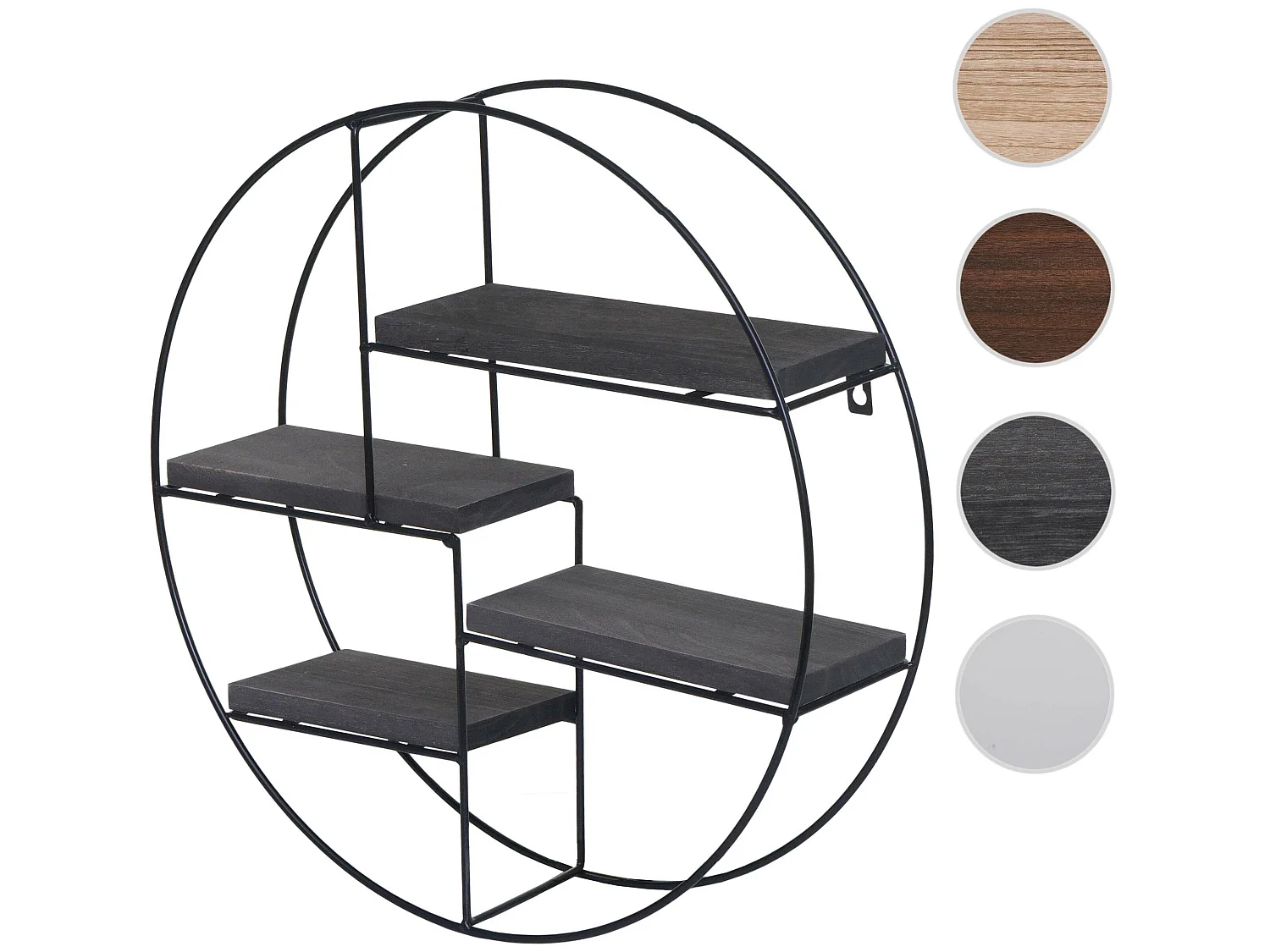 Estante de pared MCW-K76,  gris oscuro