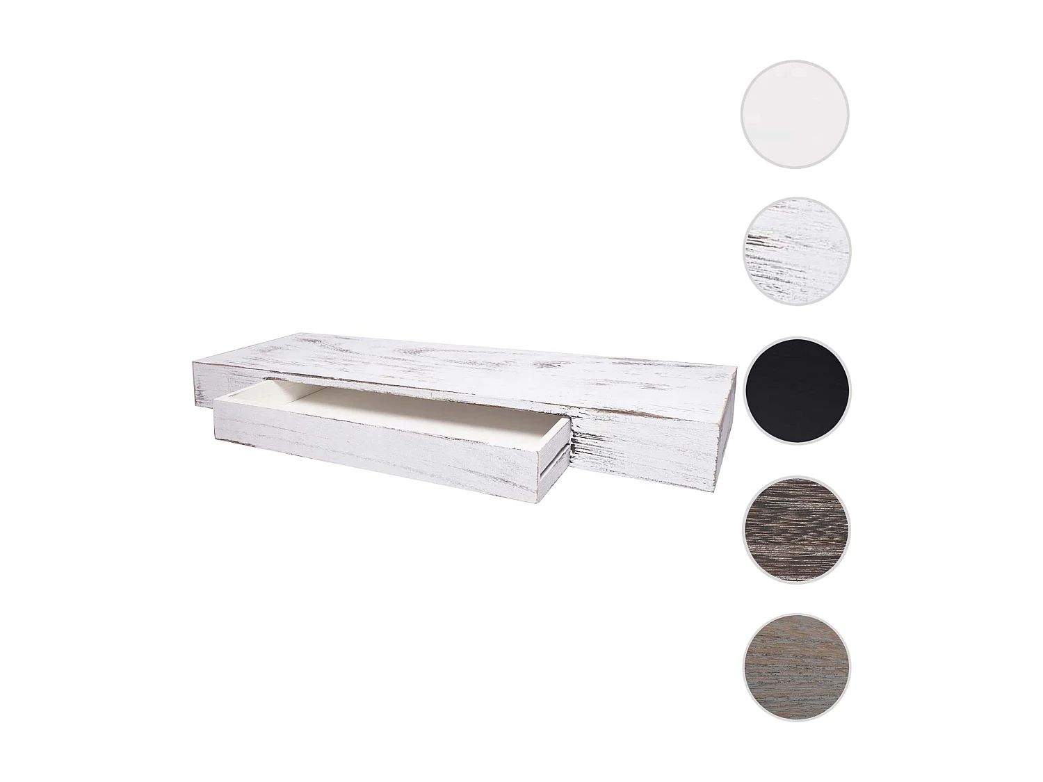 Prateleira de parede MCW-H37 Gaveta,  branco, gasto