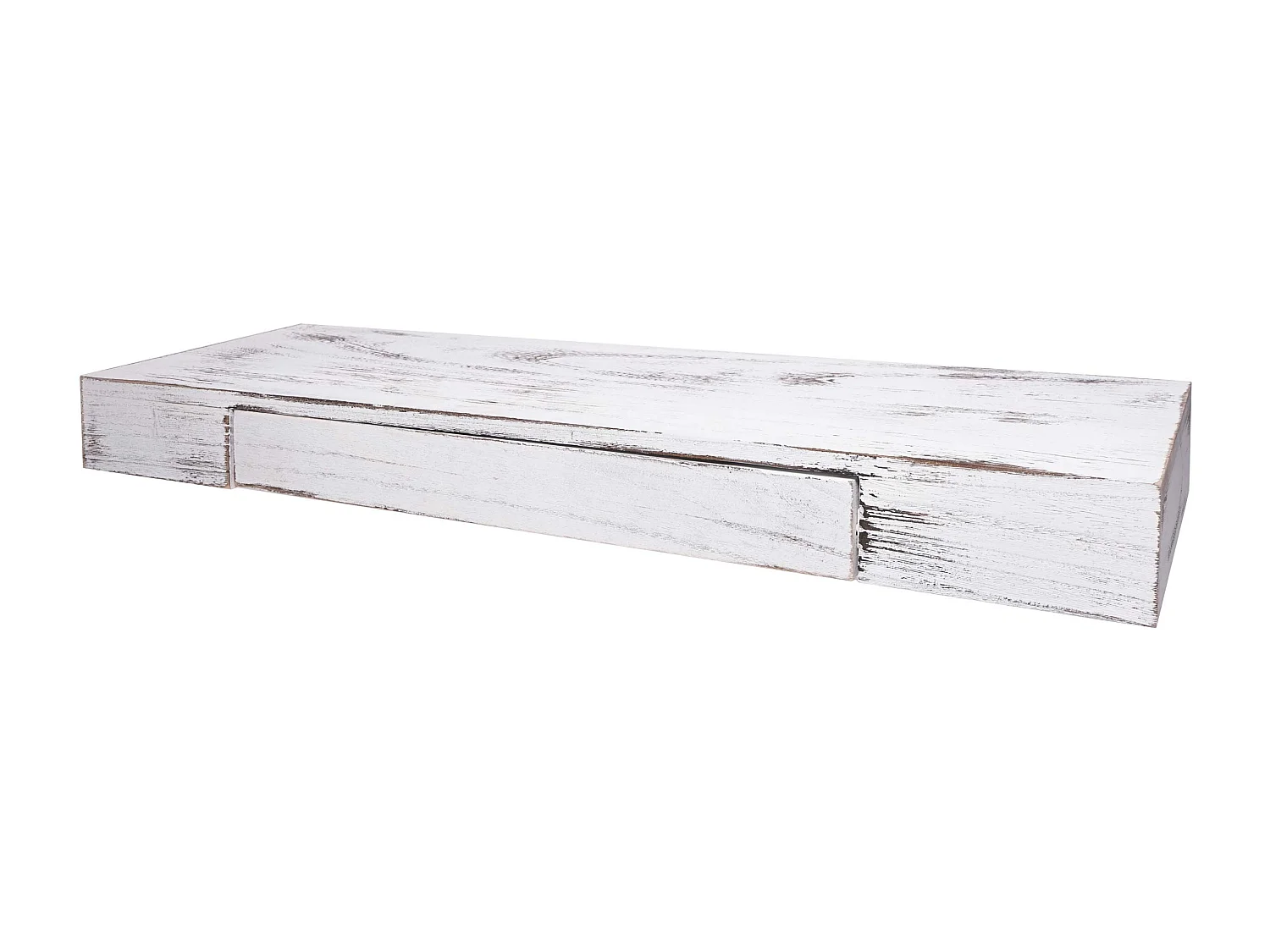Étagère murale MCW-H37 Tiroir,  blanc, shabby