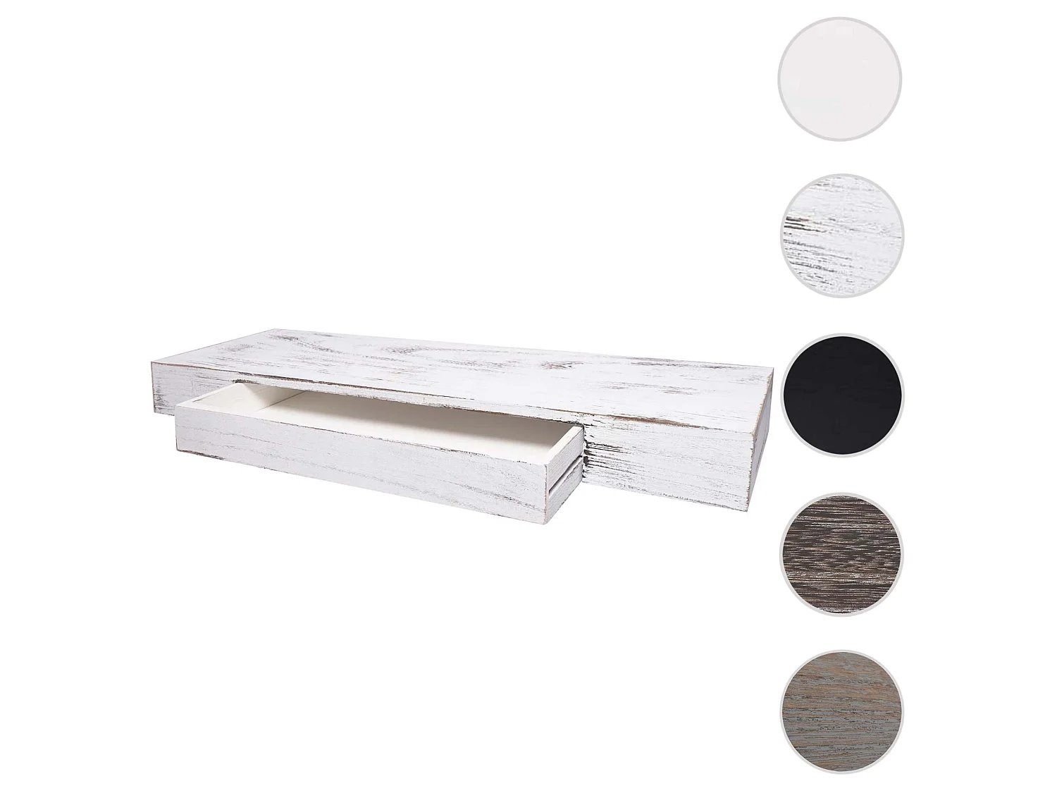 Wandrek MCW-H37 lade,  wit, shabby