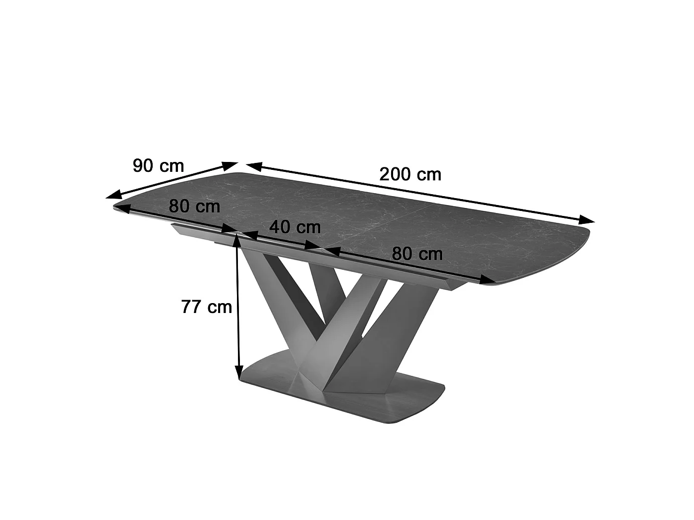 Esstisch MCW-J73, Schwarz