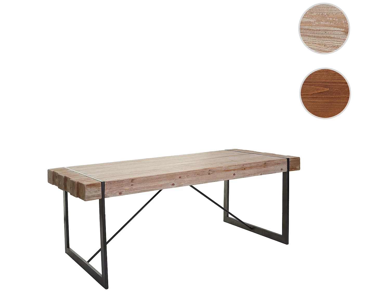 Eettafel MCW-A15,  natuurlijke kleur 80x200x90cm