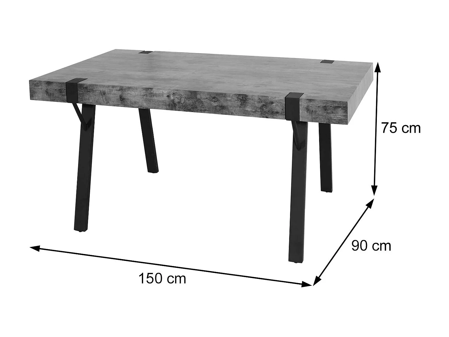 Dining table MCW-L54,  dark wild oak