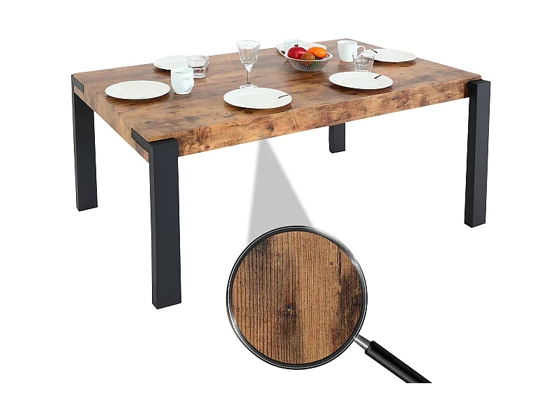 Stół do jadalni MCW-L53,  ciemny dziki dąb