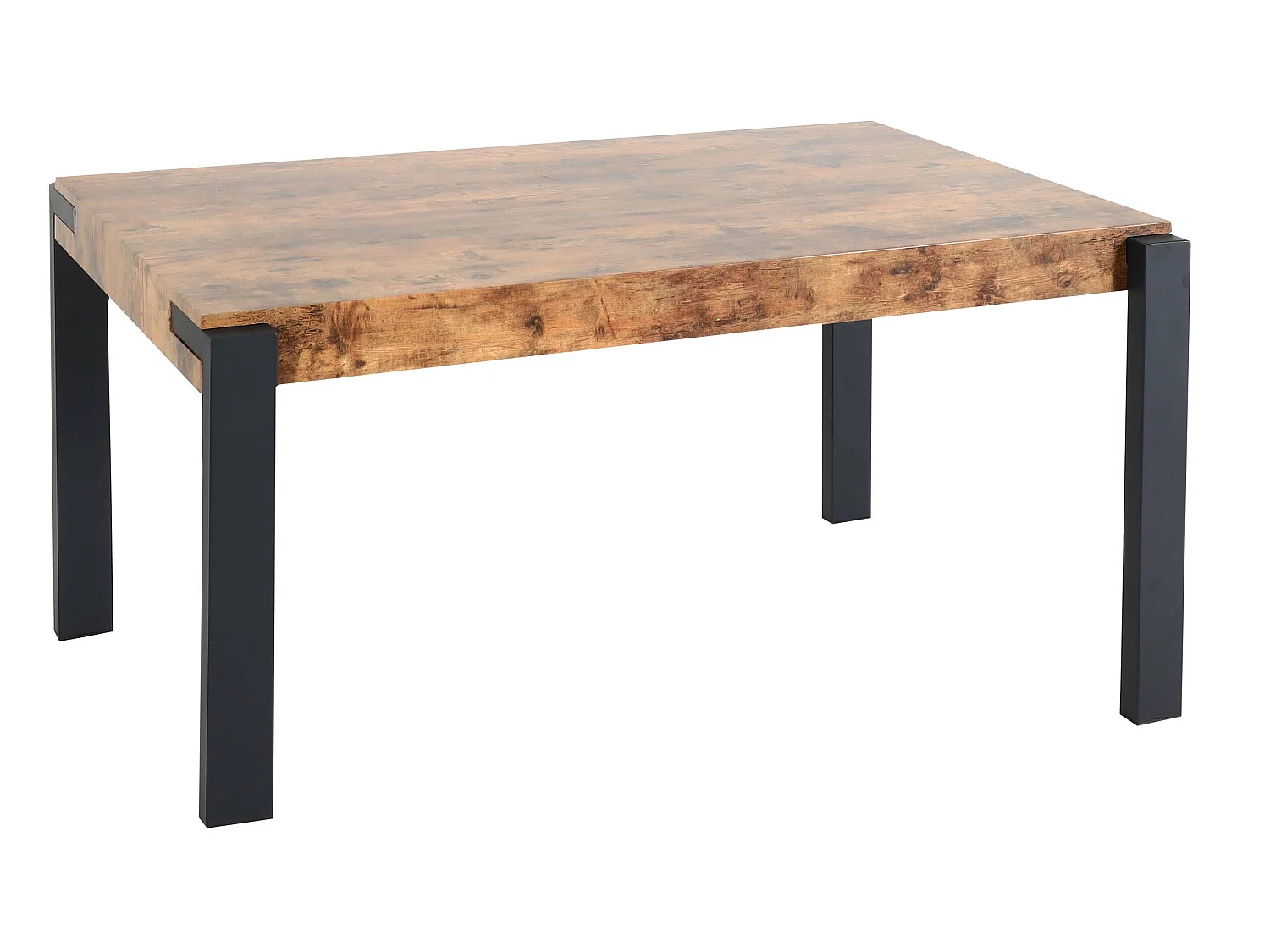 Tavolo sala da pranzo cucina MCW-L53 76x140x80cm ferro verniciato MDF effetto legno