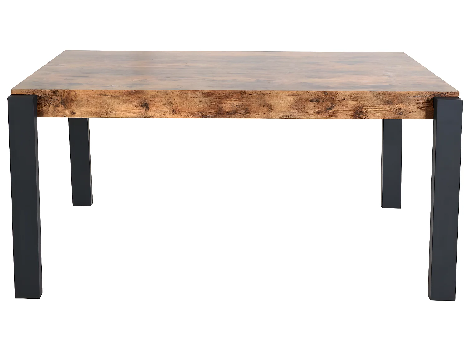 Tavolo sala da pranzo cucina MCW-L53 76x140x80cm ferro verniciato MDF effetto legno