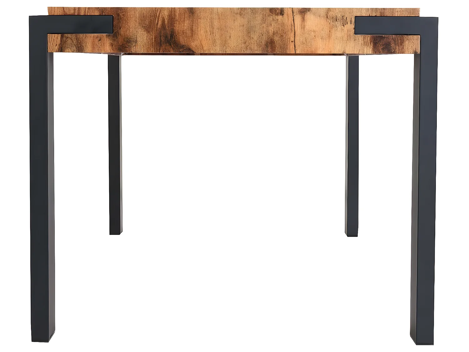 Tavolo sala da pranzo cucina MCW-L53 76x140x80cm ferro verniciato MDF effetto legno