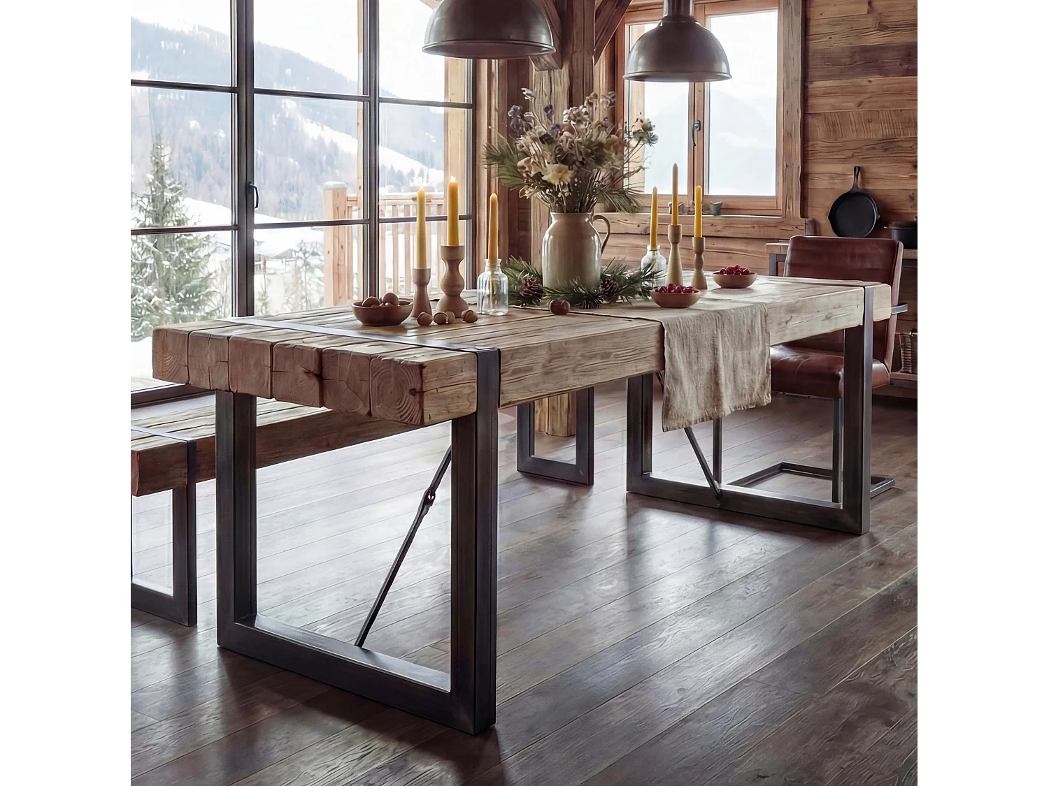 Esszimmertisch MCW-A15, Naturfarben 80x180x90cm