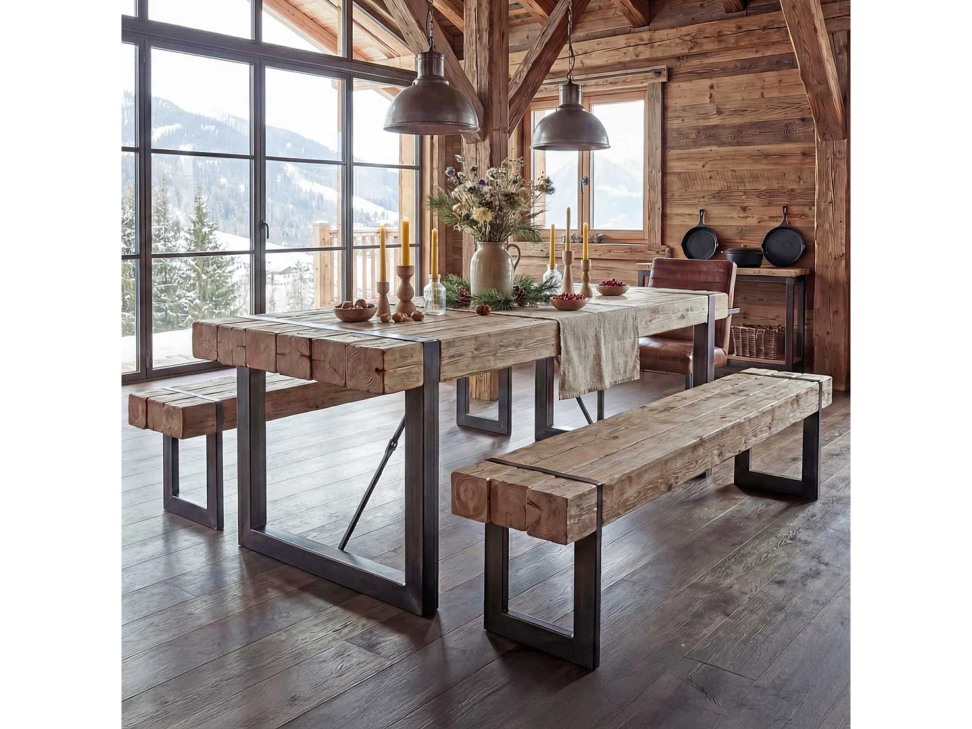 Esszimmertisch MCW-A15, Naturfarben 80x180x90cm