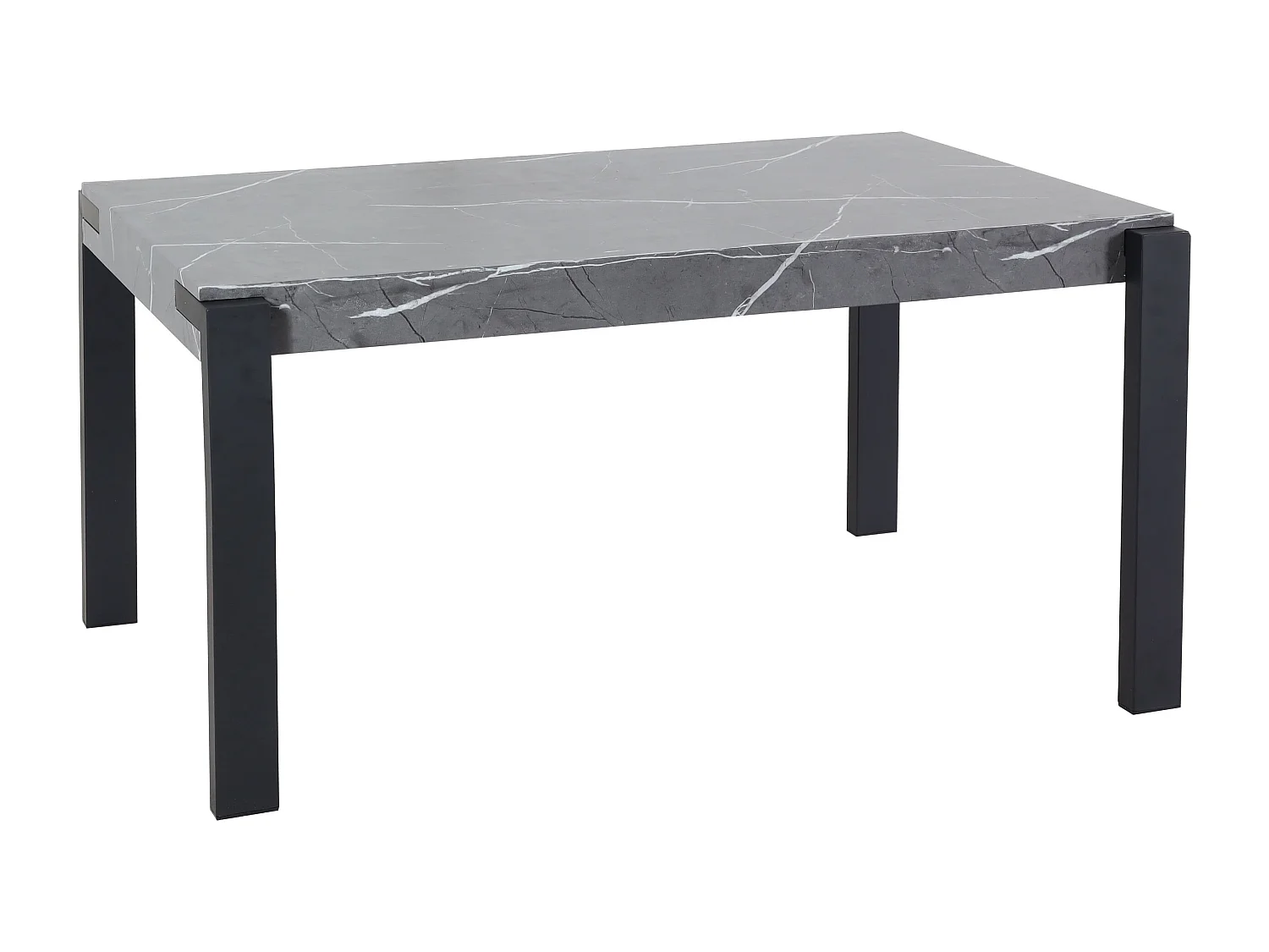 Spisebord MCW-L53,  grå marmorlook