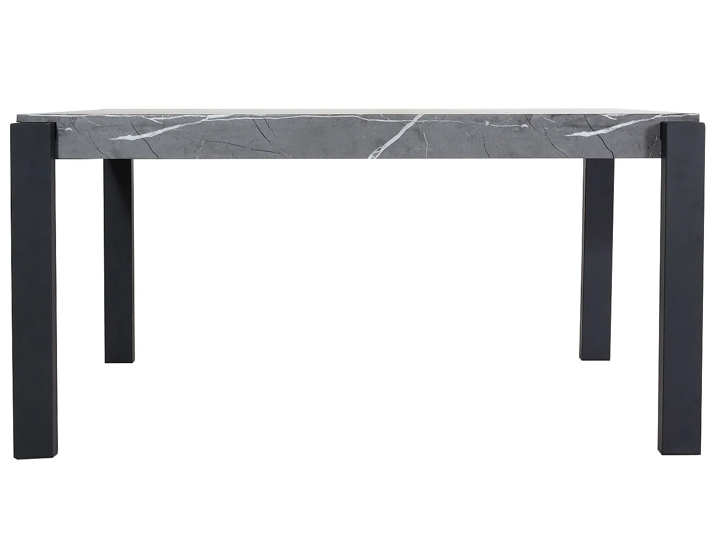 Spisebord MCW-L53,  grå marmorlook