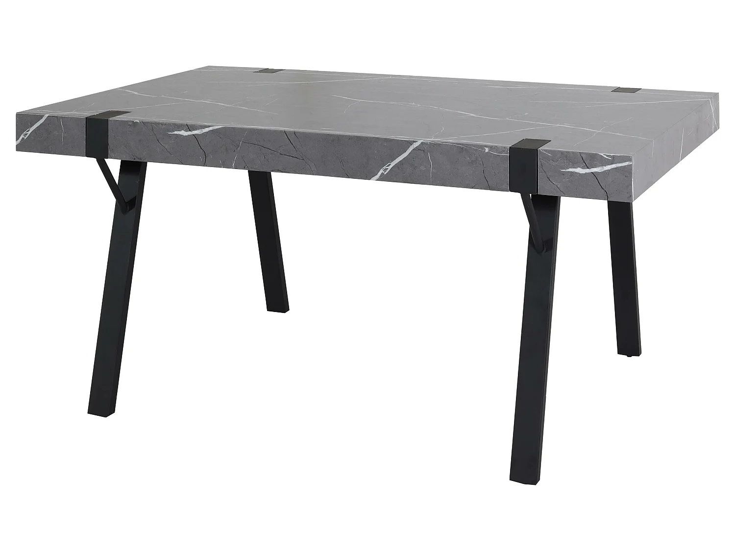 Eettafel MCW-L54,  marmer look grijs