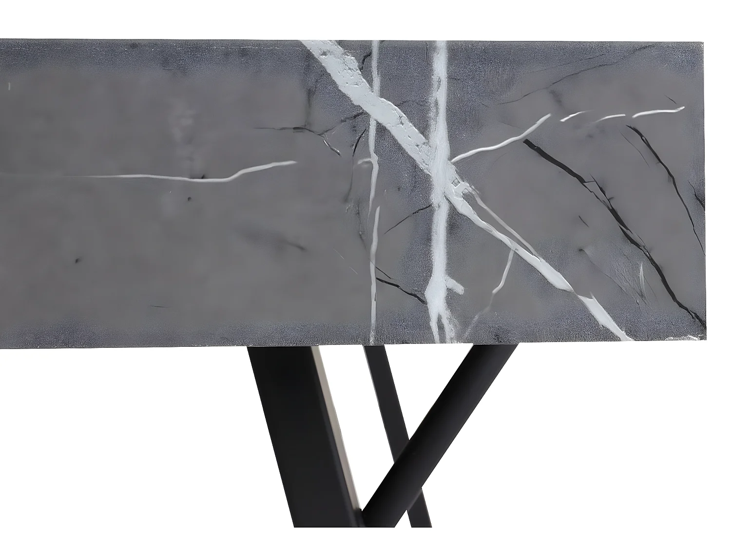 Eettafel MCW-L54,  marmer look grijs