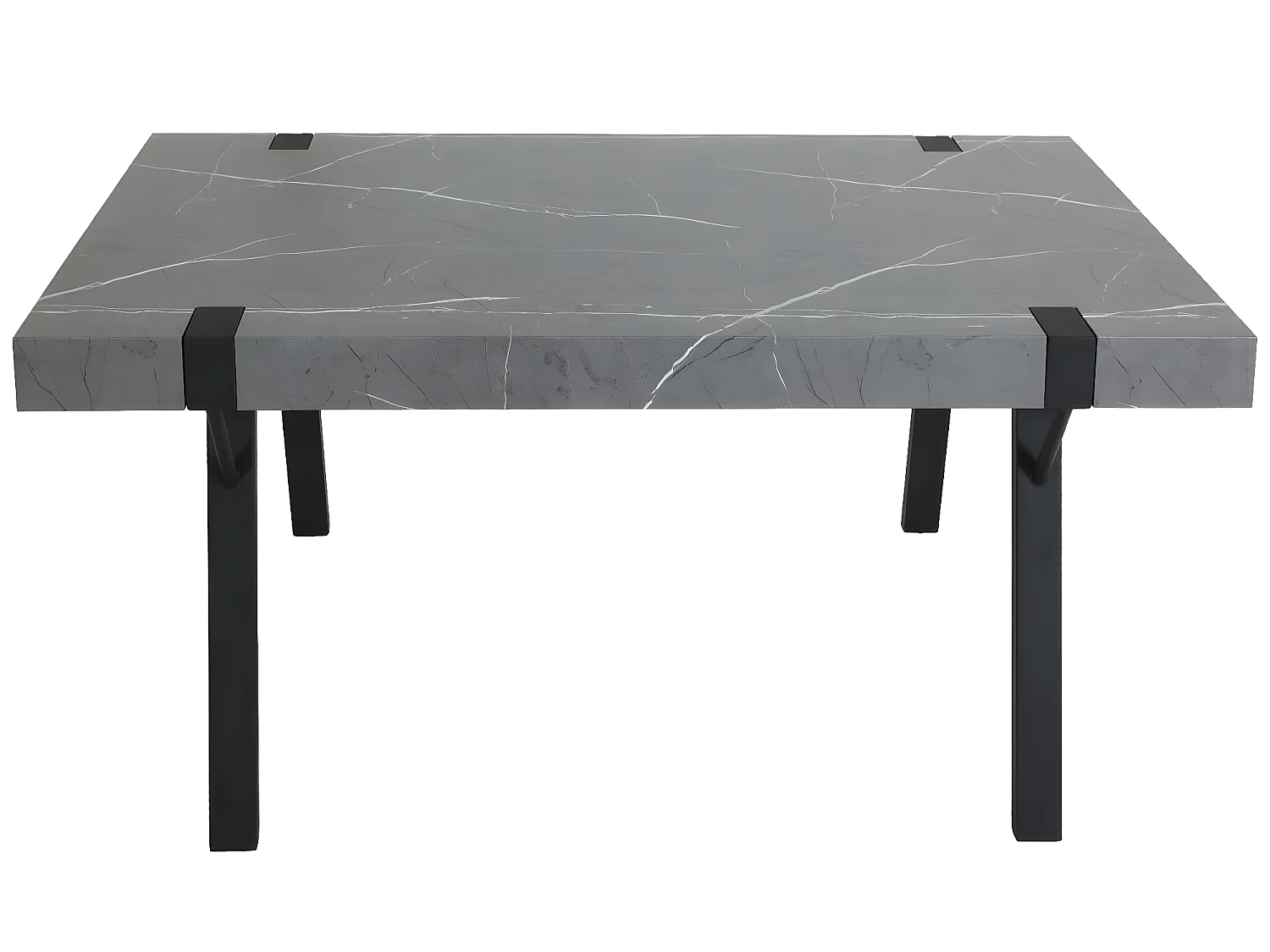 Eettafel MCW-L54,  marmer look grijs