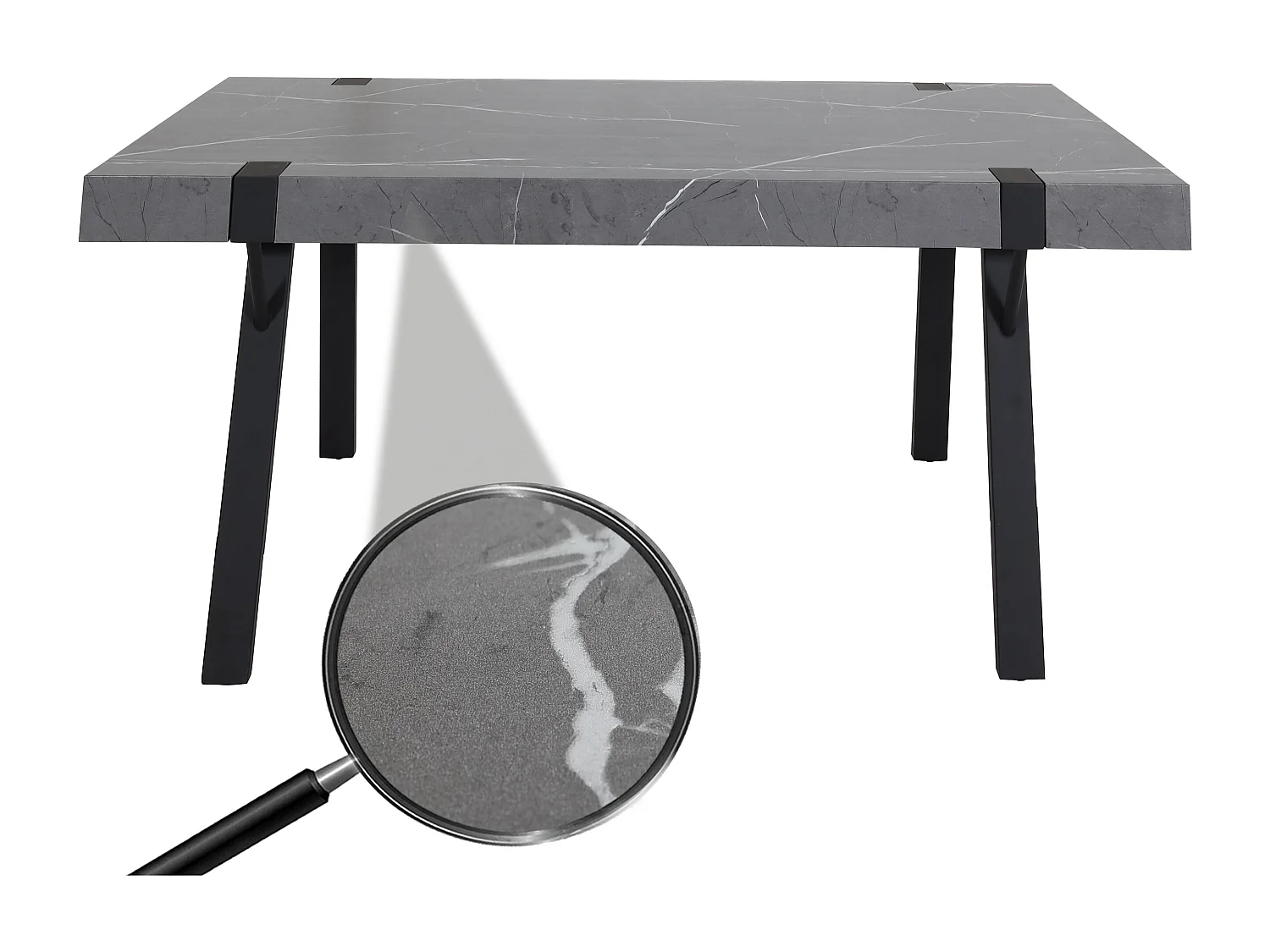 Dining table MCW-L54,  Grey Marble Look
