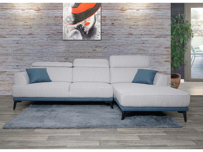 Sofa MCW-G44 w kształcie litery L,  prawy, jasnoszary