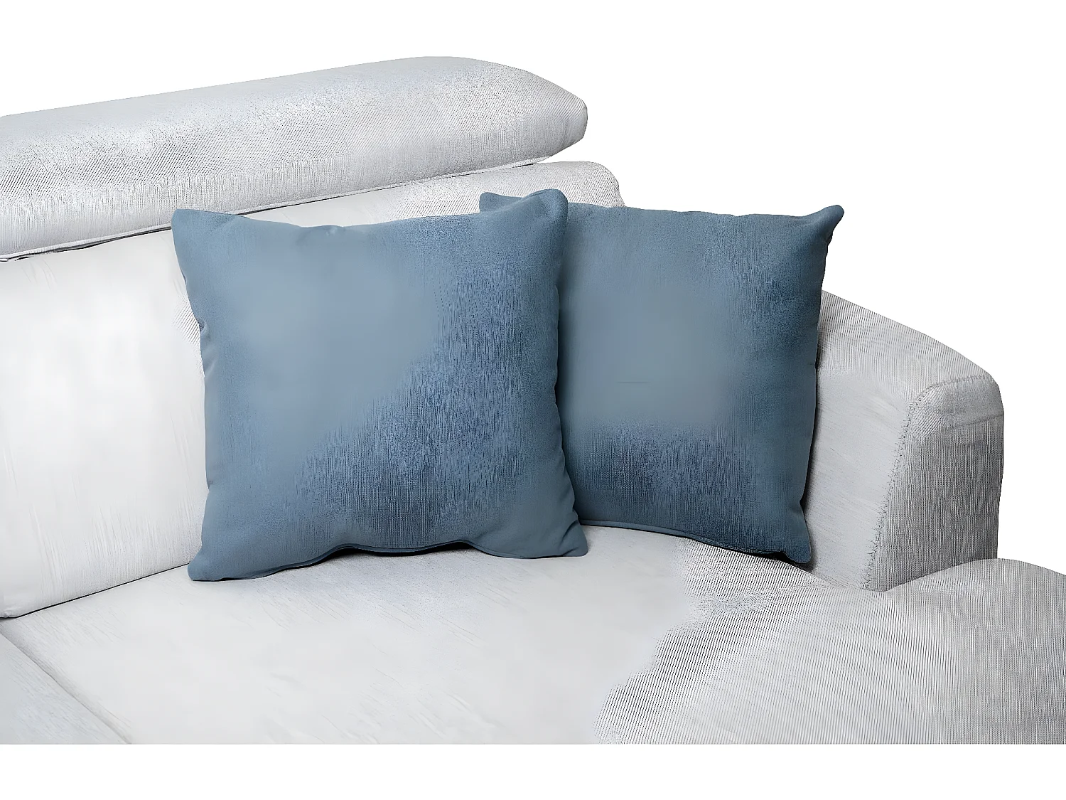 Divano angolare a L 3 posti MCW-G44 tessuto grigio chiaro penisola a sinistra