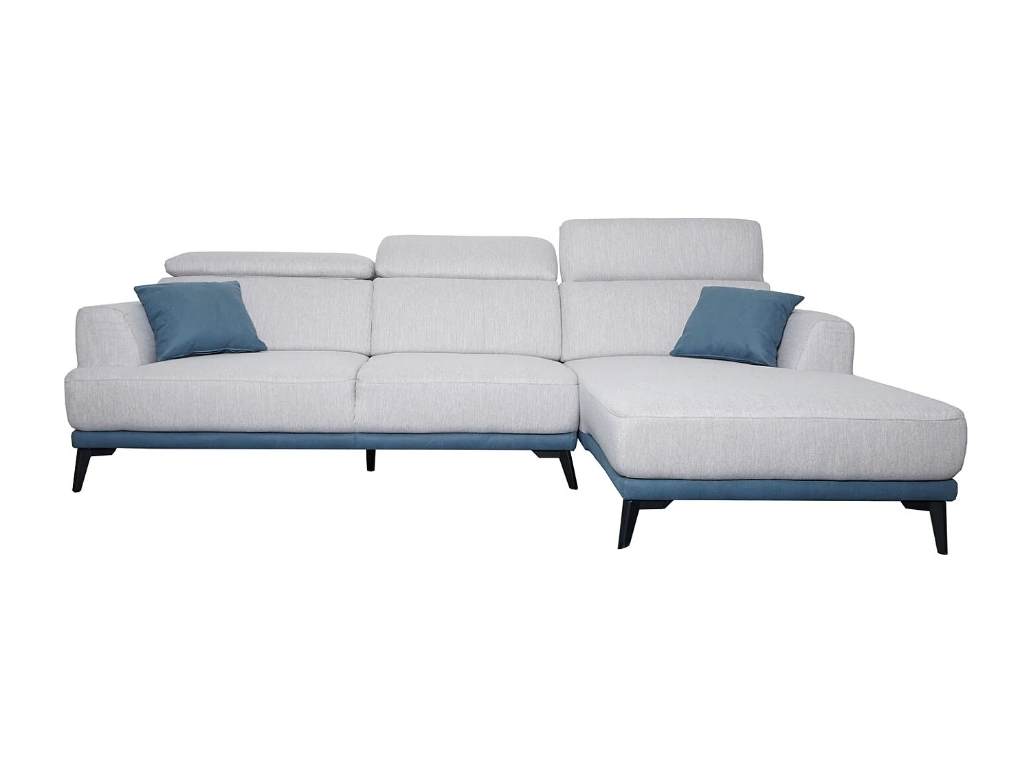 Sofa MCW-G44 w kształcie litery L,  prawa, jasnoszara