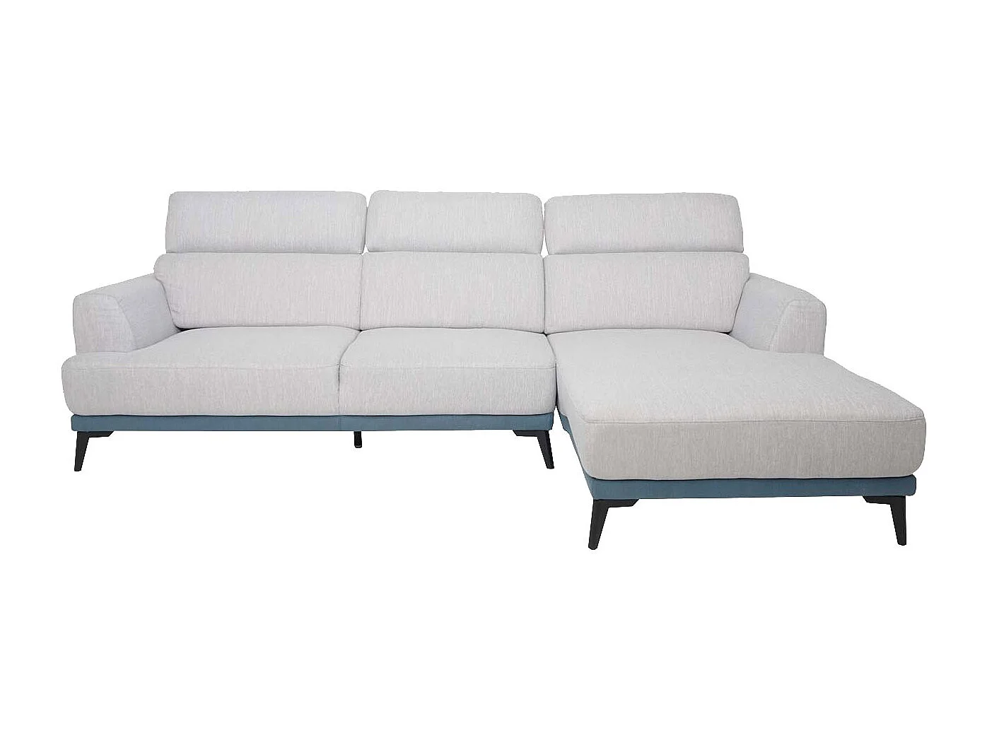 Sofa MCW-G44 w kształcie litery L,  prawa, jasnoszara