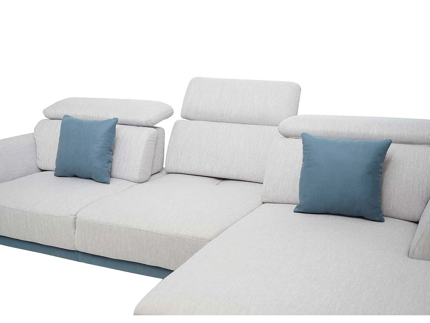 Sofa MCW-G44 w kształcie litery L,  prawa, jasnoszara