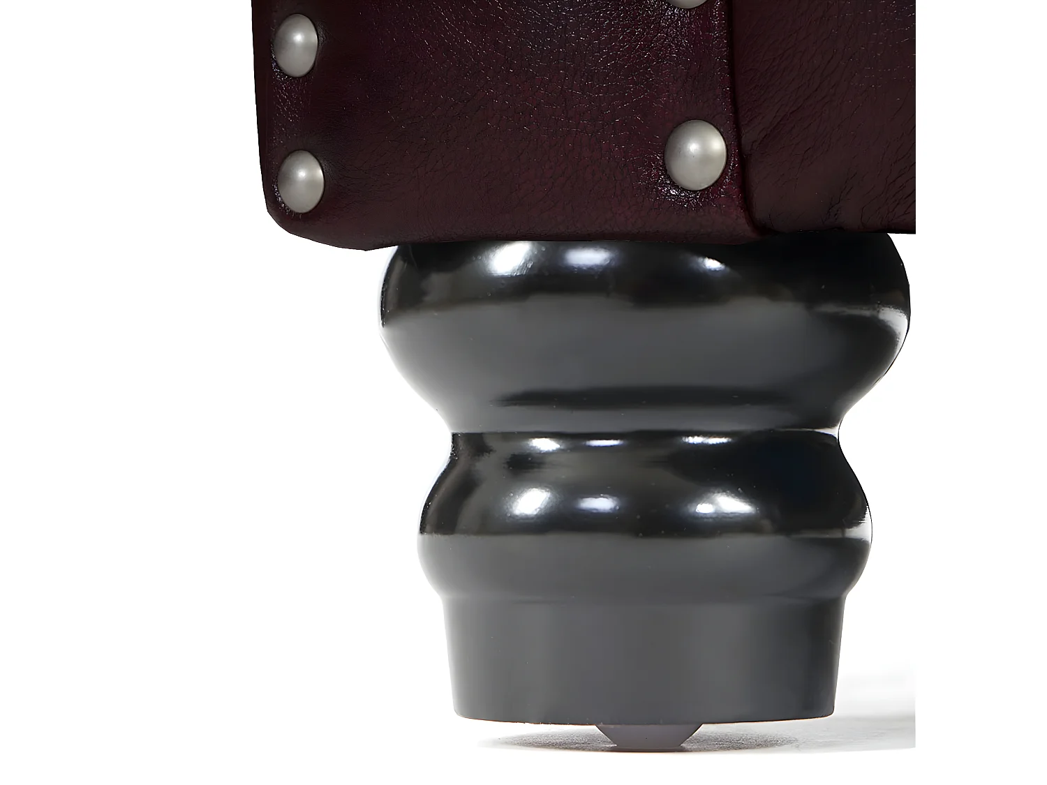 Canapé lounge de luxe 2 places Edinburgh,  pieds ronds, brun rouge