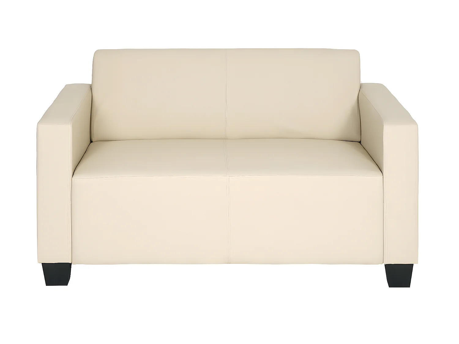 2er Sofa Moncalieri Kunstleder, Creme