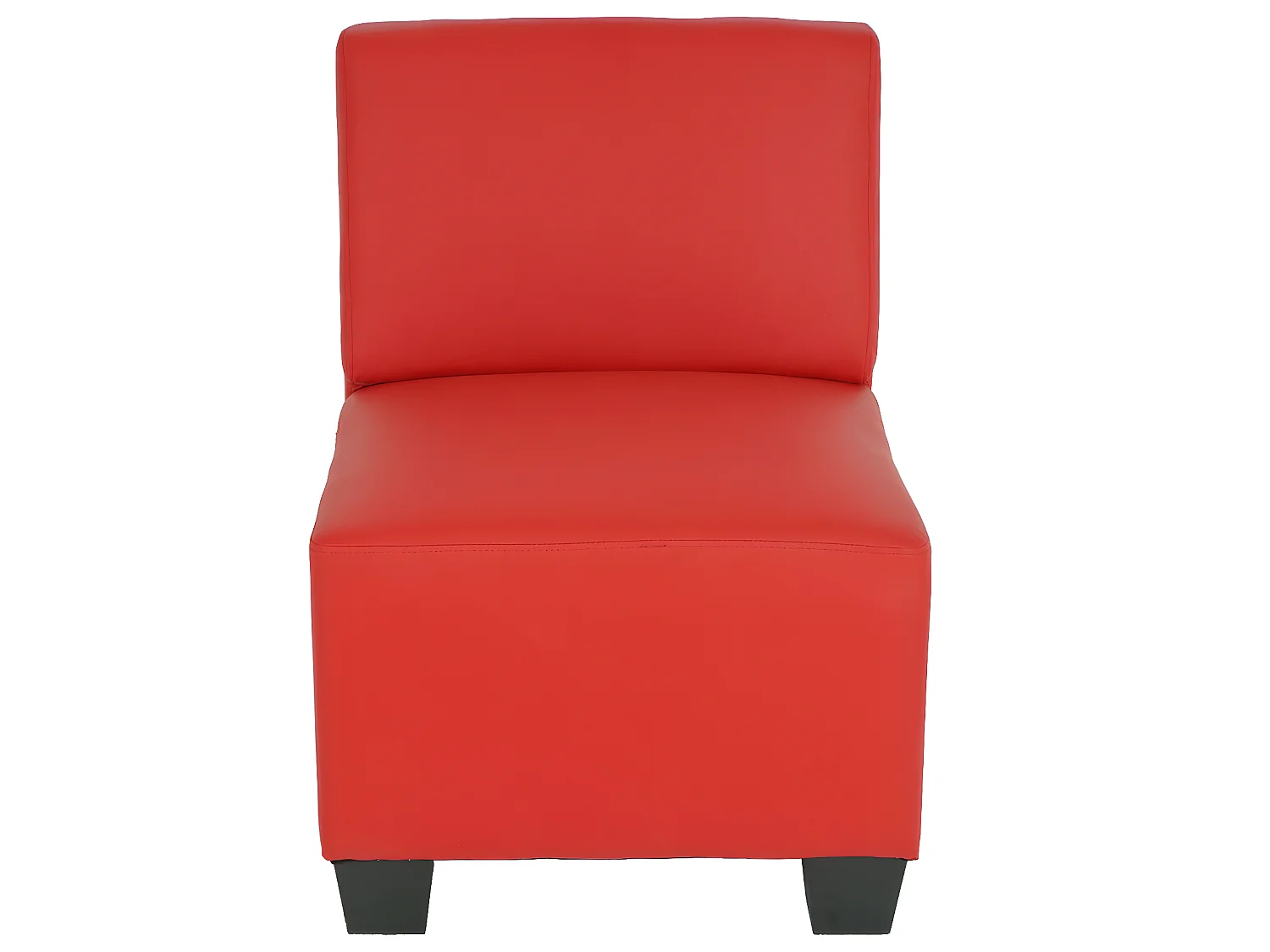 Salotto modulare componibile lounge moderno Lione N71 ecopelle divano 3 posti alto rosso