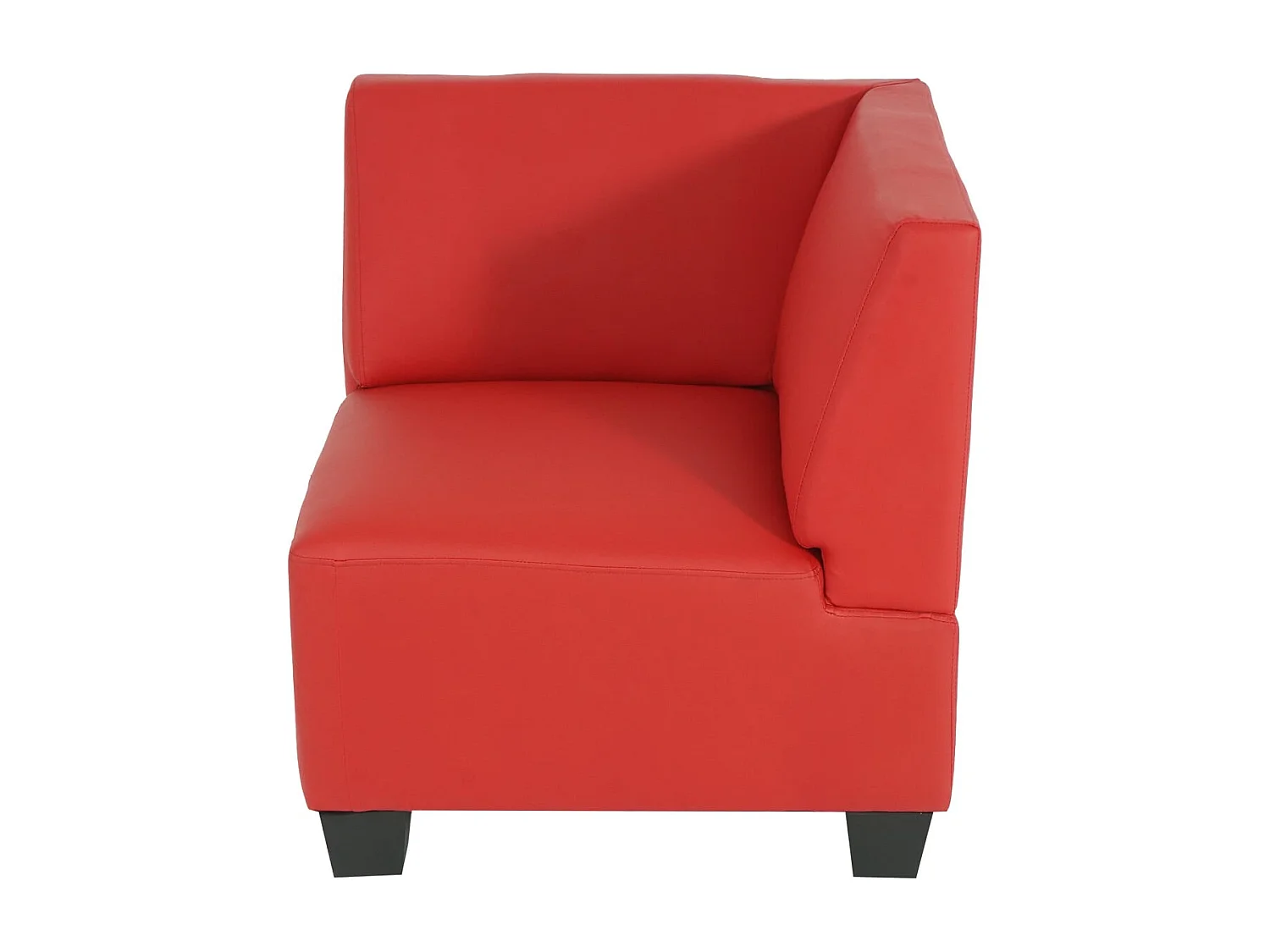 Salotto modulare componibile lounge moderno Lione N71 ecopelle divano 3 ~ posti alto rosso