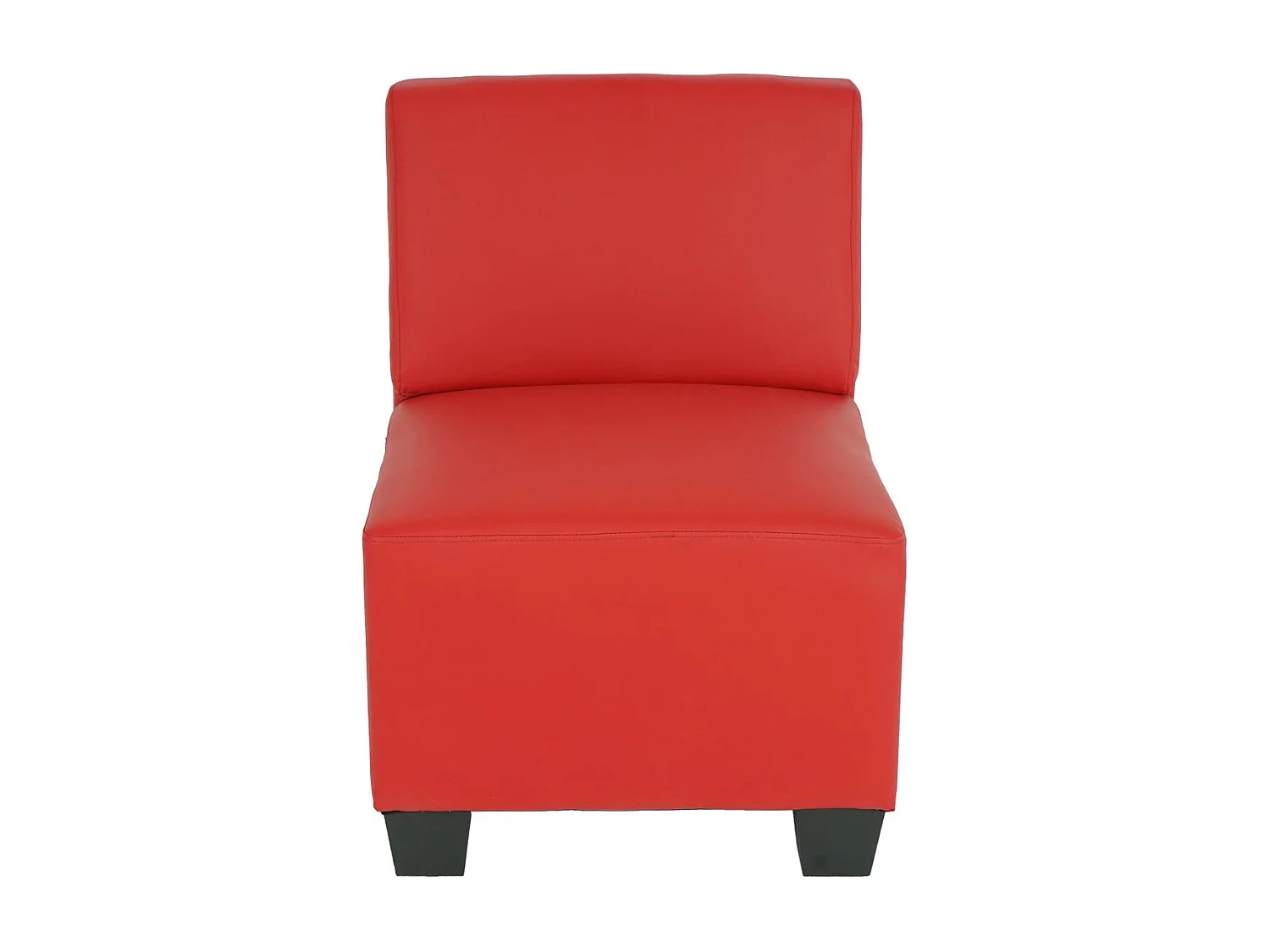 Salotto modulare componibile lounge moderno Lione N71 ecopelle divano 3 ~ posti alto rosso