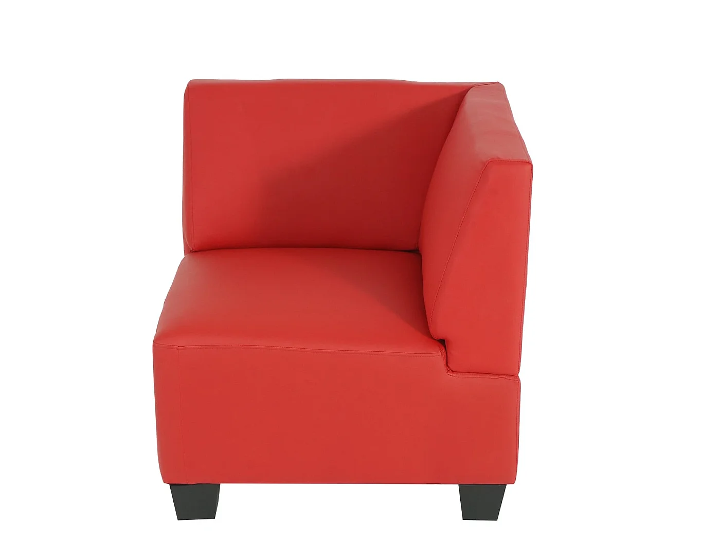 Moncalieri modular 3-seater sofa,  red, high armrests