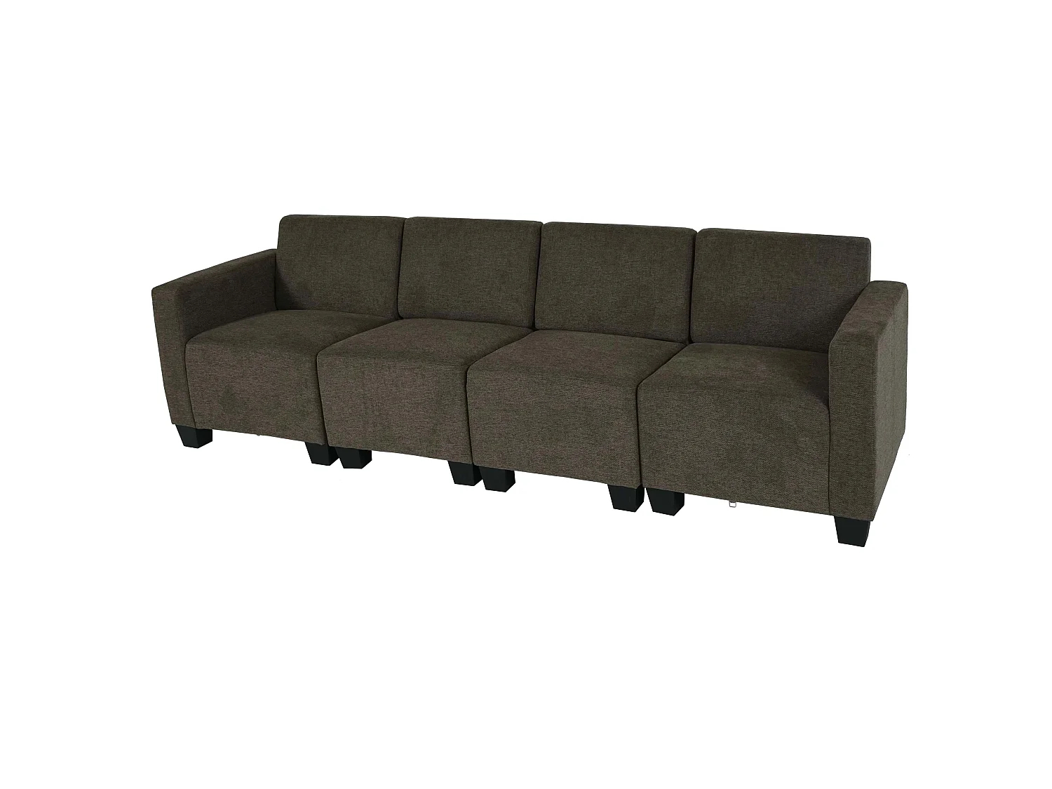 Modułowa 4-osobowa sofa Moncalieri,  brązowa