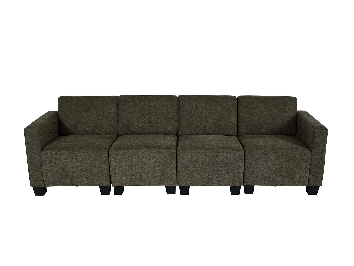 Modułowa 4-osobowa sofa Moncalieri,  brązowa