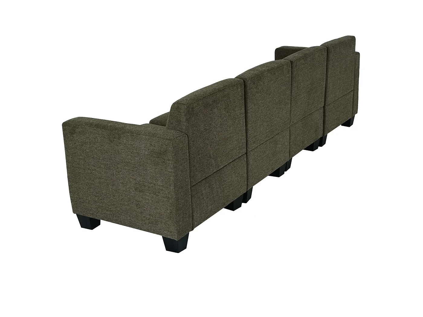 Modułowa 4-osobowa sofa Moncalieri,  brązowa