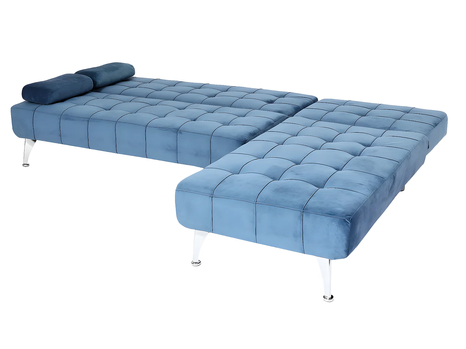 Slaapbank MCW-K22,  fluweel blauw