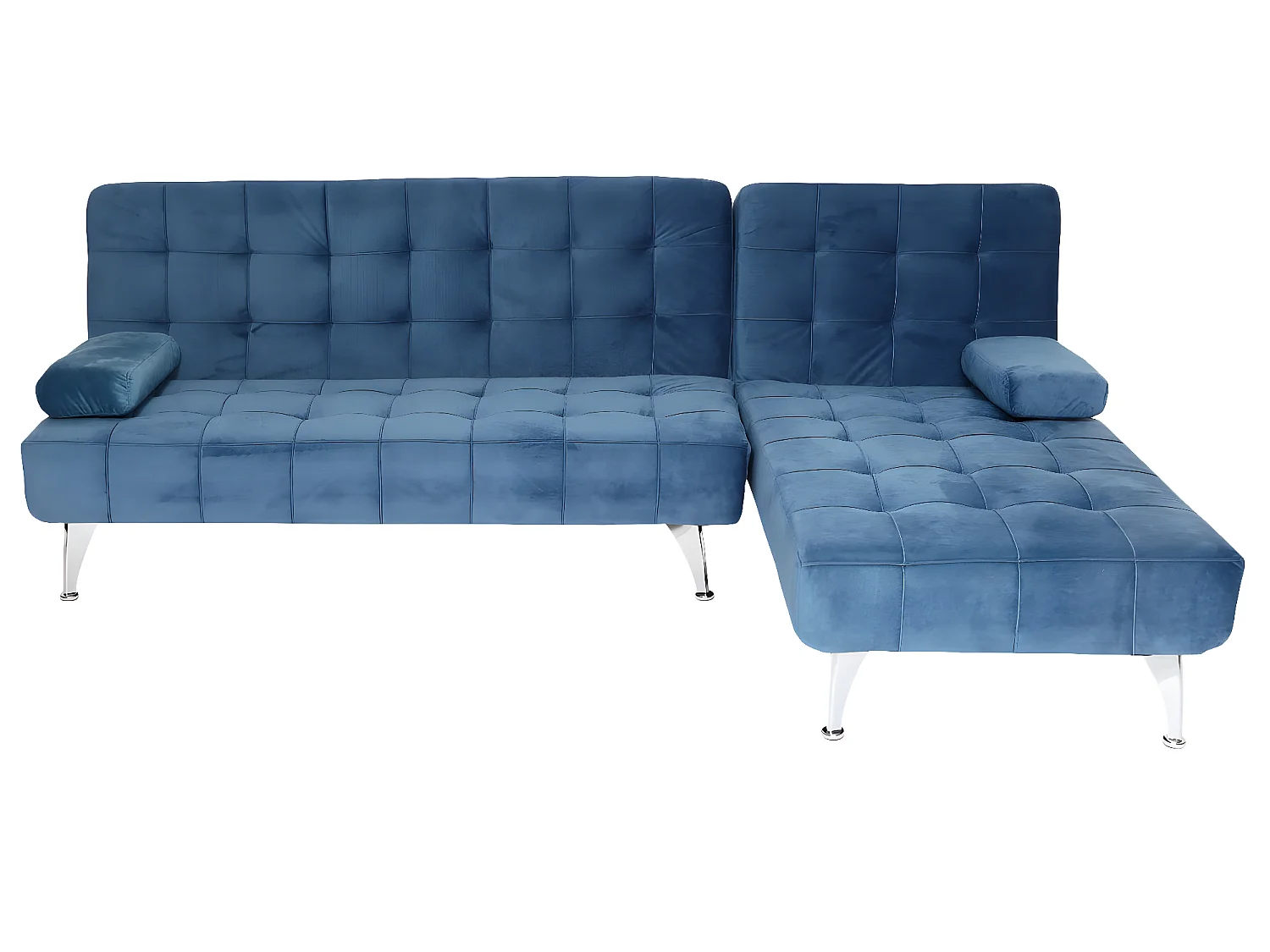 Sofa rozkładana MCW-K22,  aksamitny niebieski