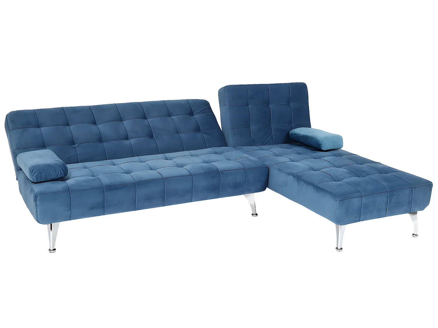 Sofa rozkładana MCW-K22,  aksamitny niebieski