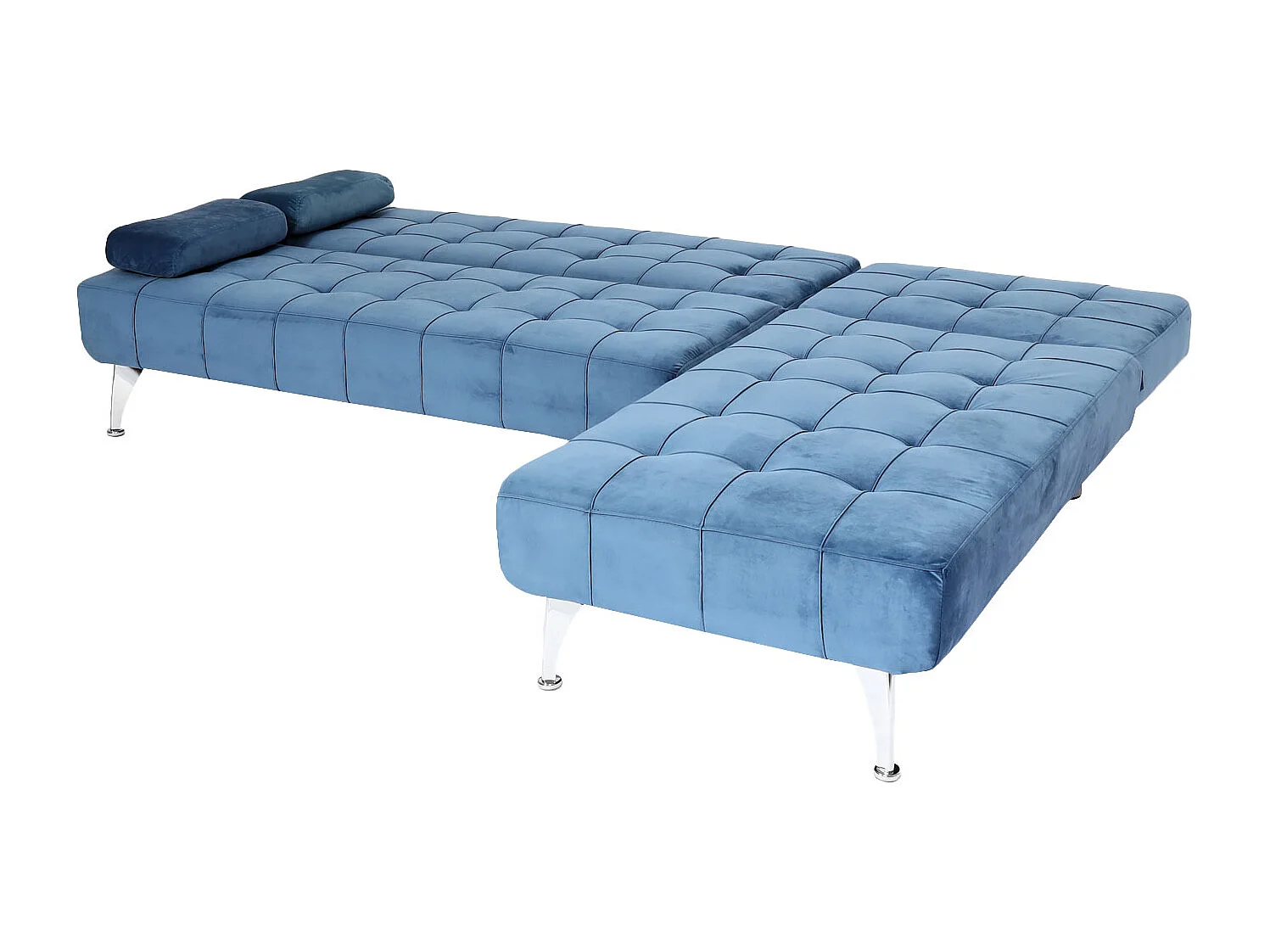 Schlafsofa MCW-K22, Samt blau