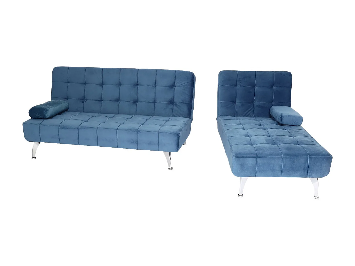 Schlafsofa MCW-K22, Samt blau