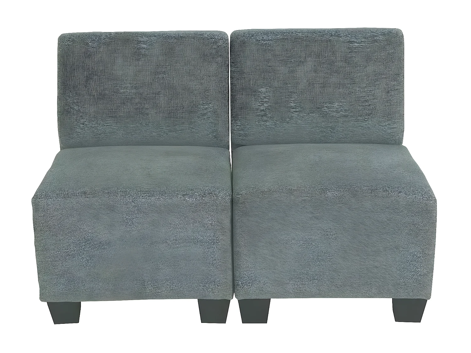 Canapé modulaire 2 places Moncalieri,  gris, sans accoudoirs