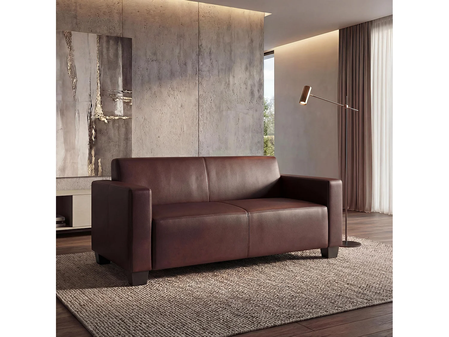 2-zitsbank Moncalieri,  roodbruin